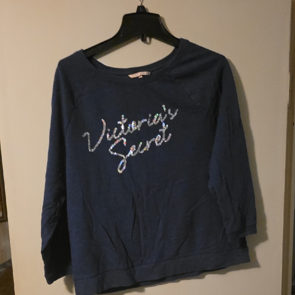 Victoria's Secret PJs Navy Blue Crew Neck Sweater